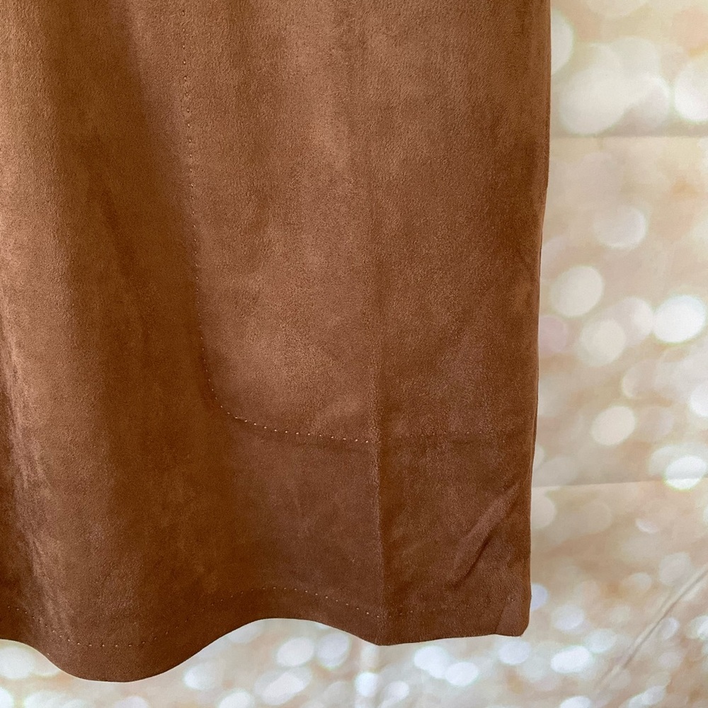 Max Studio Brown Suede Dress - Picture 2 of 8